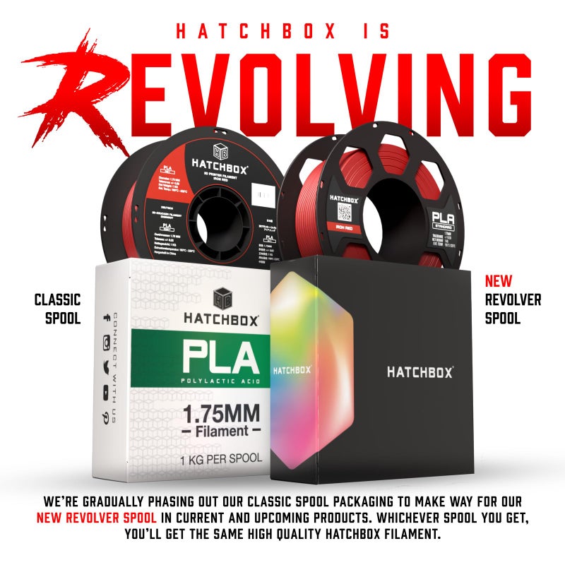 HATCHBOX 1.75mm White PLA 3D Printer Filament, 1 KG Spool, Dimensional Accuracy +/- 0.03 mm, 3D Printing Filament - Image 3